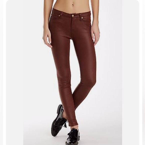 7 For All Mankind crackled faux leather pants - Picture 2 of 14